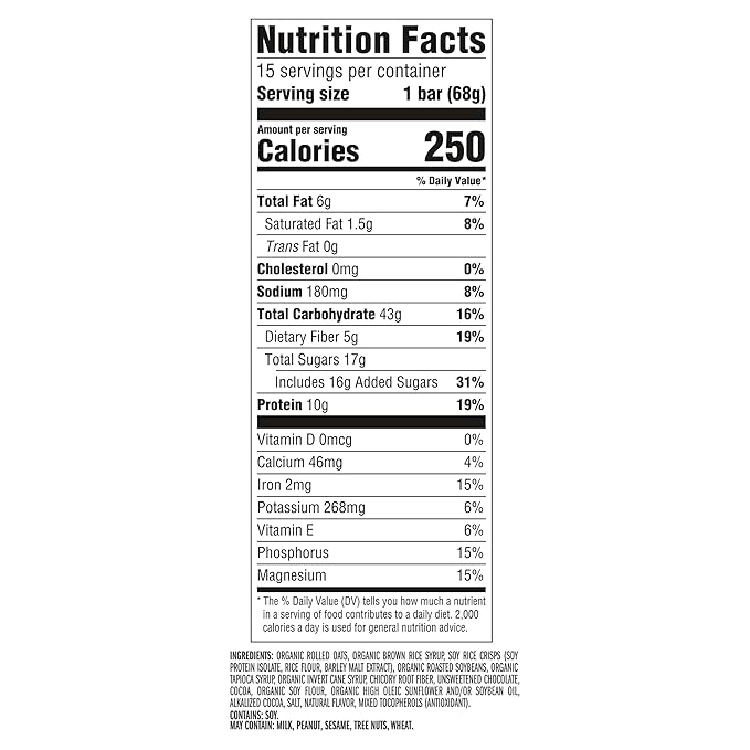 CLIF BAR - Energy Protein Bars - Chocolate Brownie - Made with Organic Oats - Energy Bars - Non-GMO - (15 Pack)