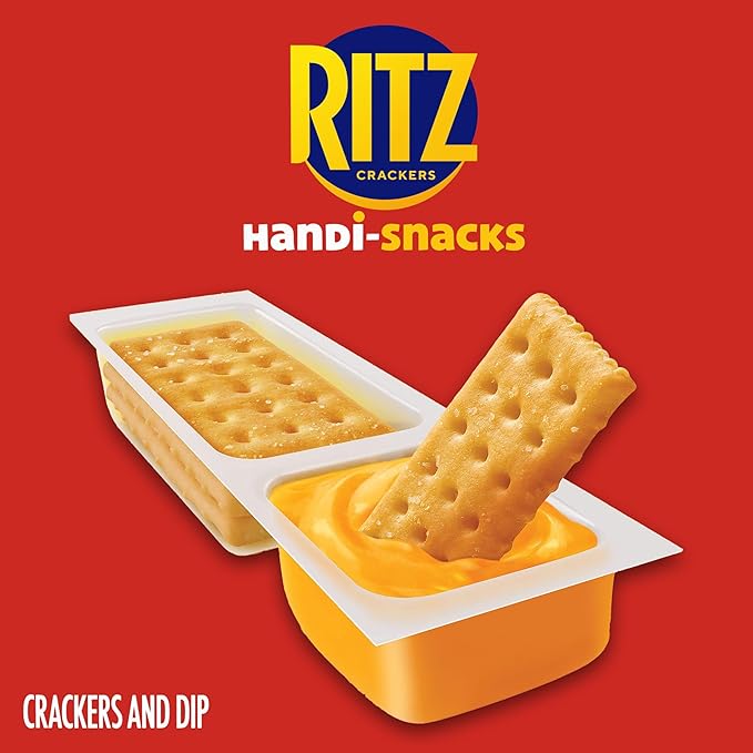 Handi-Snacks RITZ Crackers 'N Cheesy Dip Snack Packs, School Snacks, 20 Snack Packs