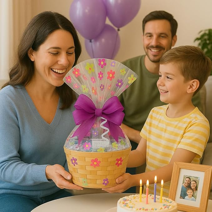 Handcrafted Gift Basket with Chocolates, Cookies, Snacks & Candy. Perfect for Birthdays, Sympathy, Holidays, Clients & Thank You Gifts (Small: $49.99, Birthday)