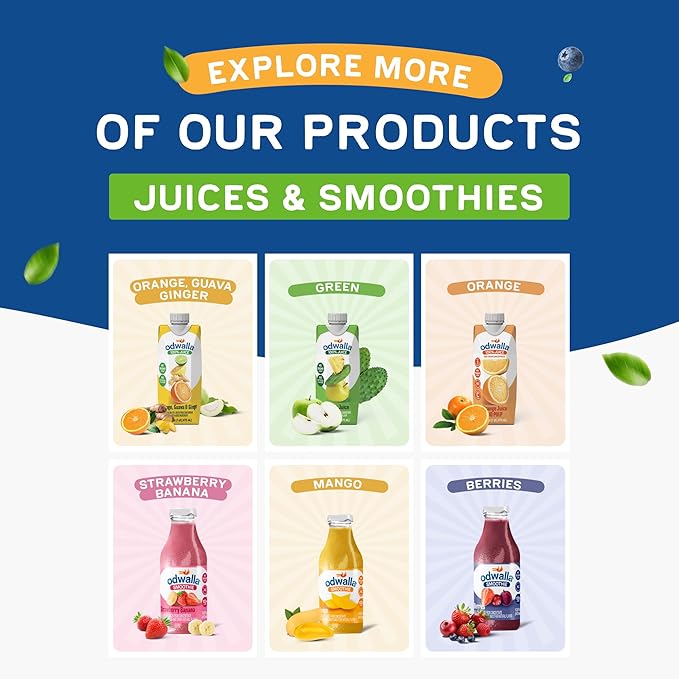Odwalla Berries Smoothie - Fruit Smoothie Mix Ready to Drink - Juice Blend, No Added Sugar, No Preservatives - 13.9 oz Glass Bottles (12 Pack)