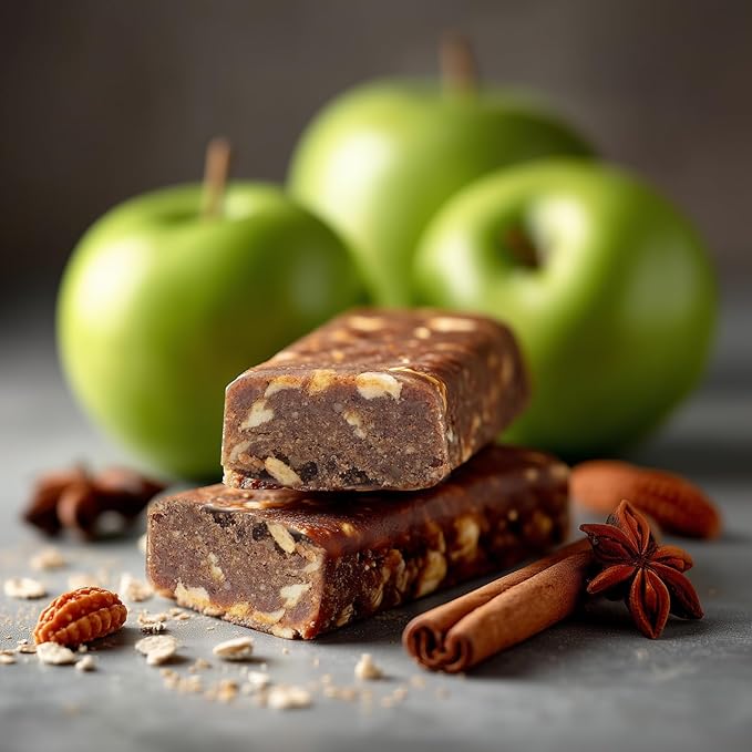 NEOBAR Fruit and Nut Bars - Plant-Based Vegan Snack Bars, Gluten Free Dairy Free Snacks, No Added Sugar, Probiotic, No Preservatives, Non-GMO | Apple & Cinnamon,12 Count