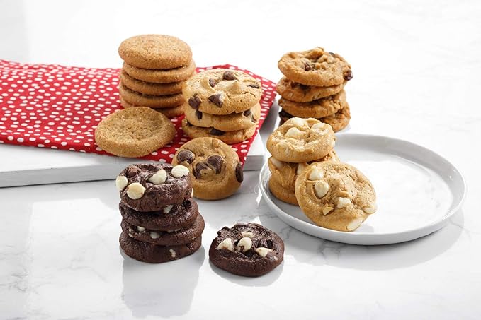 Mrs. Fields 72 Nibblers Bite-Sized Cookies Signature Tin - Assorted with 72 Nibblers Cookies in our 5 Classic Cookie Flavors
