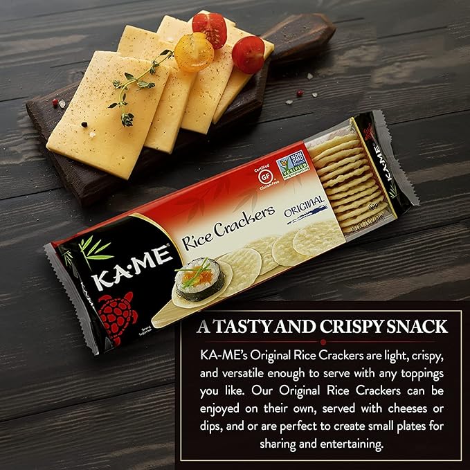 Ka Me, Crackers Plain Rice, 3.5 Ounce