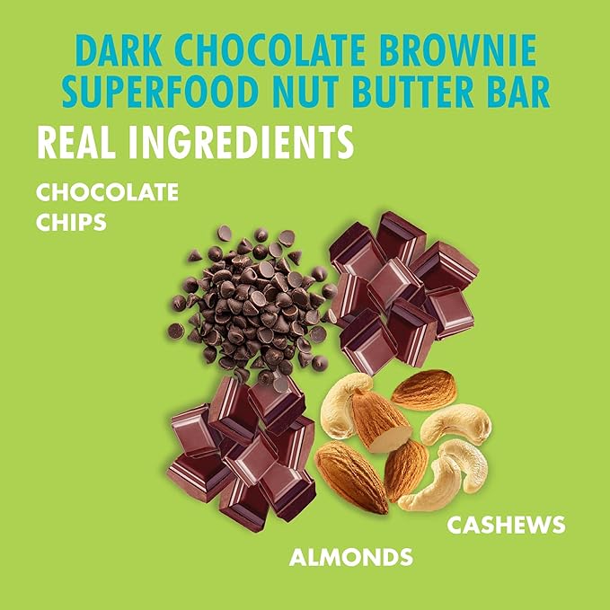 B.T.R Nation Keto Superfood Protein Bars, Plant Based Vegan - Brownie RECHARGE | 12 Bars | Low Carb and Gluten Free, Free of Sugar Alcohols and Boosted with Powerful Superfoods