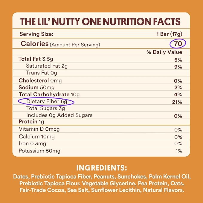 Harken Sweets The Lil’ Nutty Ones, Mini Oat Milk Chocolate Candy Bars with Peanuts, Sweetened with Dates, No Sugar Added, High Fiber Snack, Gluten-Free, Plant-Based, 6 Pouches (30 Bars)