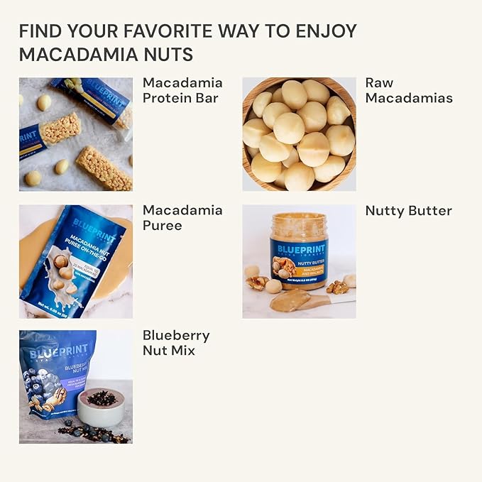 Blueprint Bryan Johnson Macadamia Nut Protein Bars – 9G Plant Protein – Vegan, Low Carb, Low Sugar, Keto-Friendly Snacks - Non-GMO, Raw Nut Bar, Natural Ingredients (White Cocoa - 12 Pack)