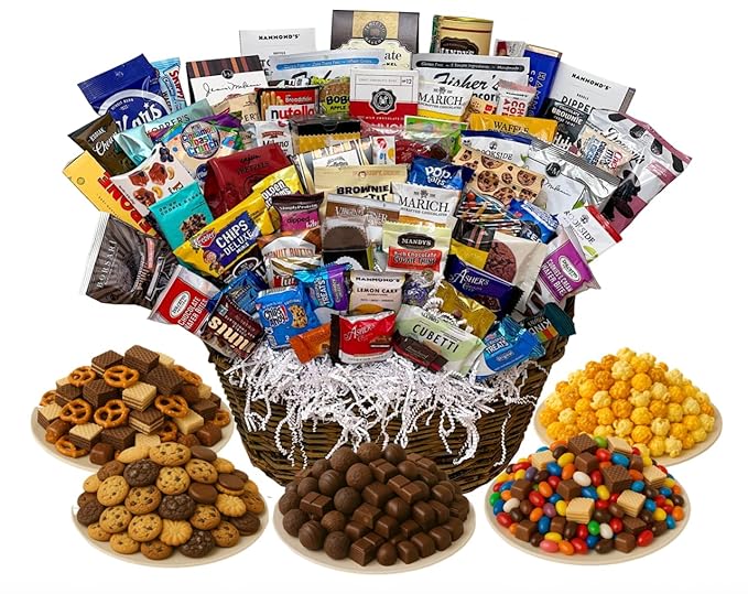 Handcrafted Gift Basket with Chocolates, Cookies, Snacks & Candy. Perfect for Birthdays, Sympathy, Holidays, Clients & Thank You Gifts (Executive: $199.99, Halloween)