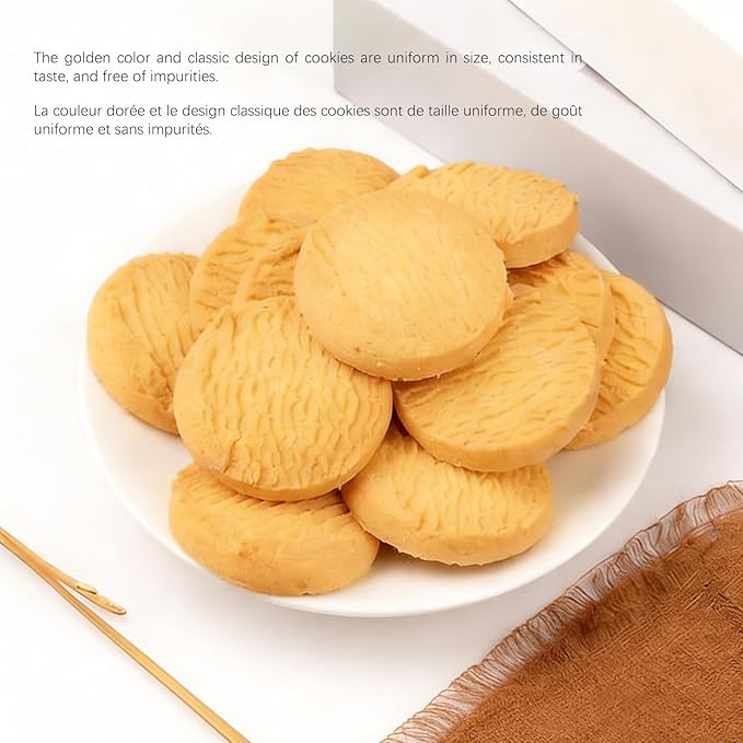 BAYUEDEGUA-Butter cookies 180g/6.34oz Low sucrose|Trans fatty acids|Vegan.Low burden biscuit snacks,Suitable for Afternoon tea/Daily snacks.