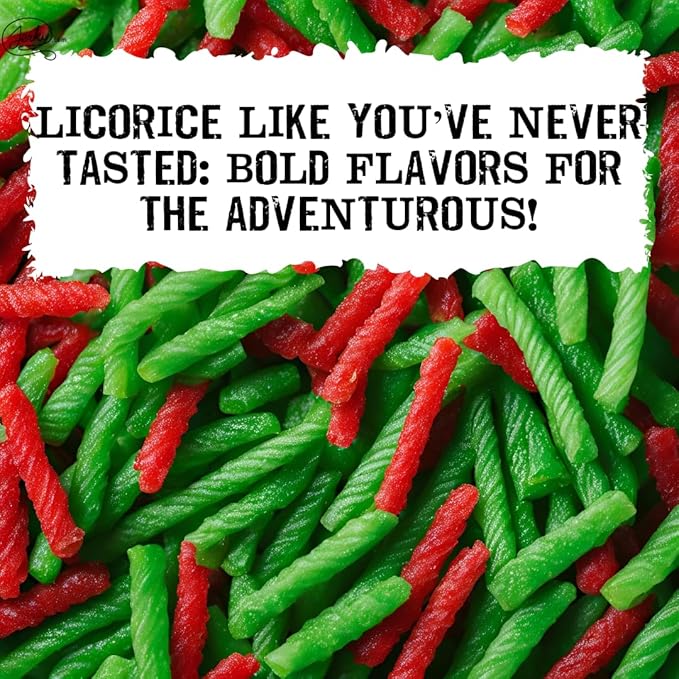 Cinnamon Licorice Twists Pack of 3 - Old Fashioned Christmas Candy, Fat-Free Chewy Licorice Candy, Fun Treat, Delicious Snack, Christmas Treats - Soft & Chewy Texture with Bold Fresh Flavor (Total 24oz)