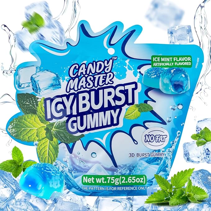Candy Master Peelable Fruit Gummies Mint Flavors 3Pack, 6 Flavors Fun to Peel, Chewy Texture, Halal-Certified Holiday Gifts