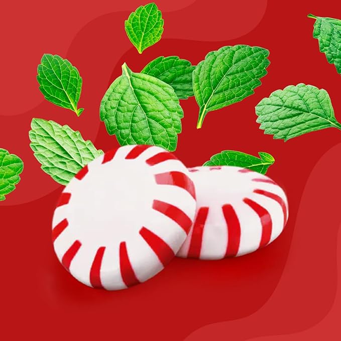Starlight Peppermint Candy 5 Pound - Bulk Individually Wrapped Hard Mint Candies - Classic Red & White Peppermint Mints for Candy Bowls, Offices, Parties & Holiday Treats (Approx 400 Pieces)