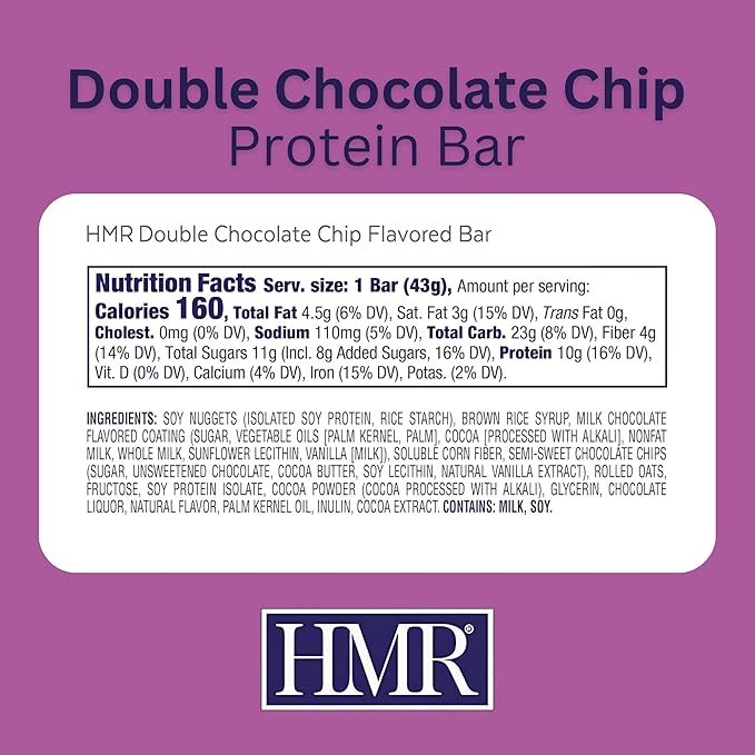 HMR® Bars,24 Count (Double Chocolate Chip)