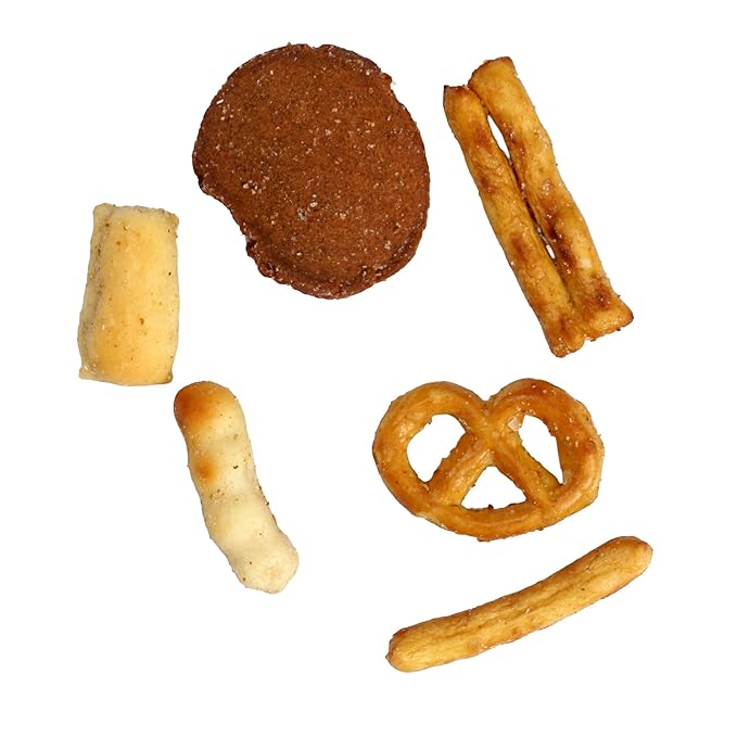 Deluxe Snack Mix, 2 Pound Bulk Bag, Rye Bread Chips, Pretzels, Sesame & Regular Bread Sticks, Hampton Distribution