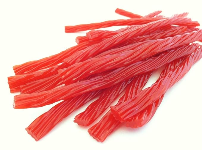 Cherry Licorice Twists Pack of 3 - Old Fashioned Candy, Fat-Free Chewy Licorice Candy, Fun Treat, Delicious Snacks - Soft & Chewy Texture with Bold Fresh Flavor (Total 24oz)