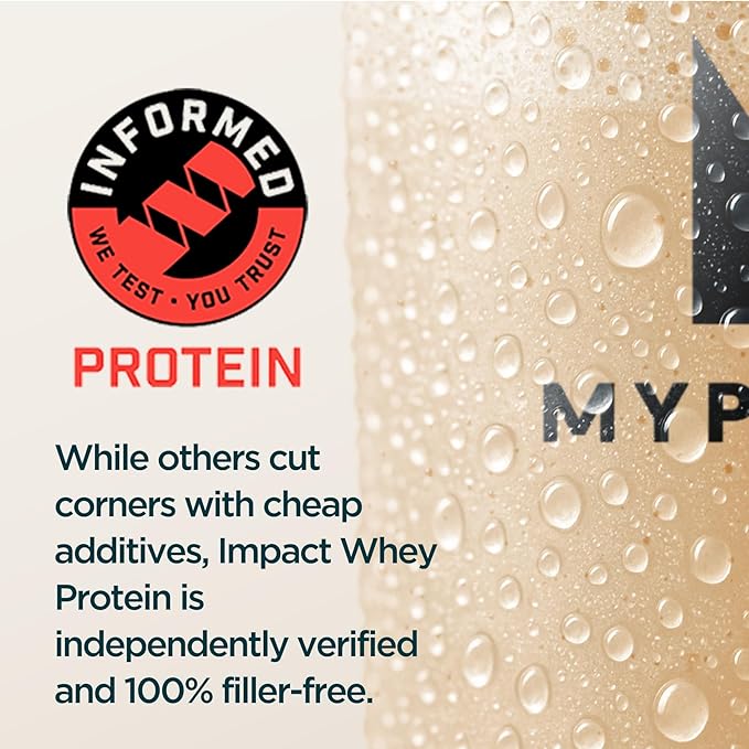 Myprotein Impact Whey Protein Isolate, 2.2 Lbs (40 Servings) Vanilla Ice Cream, 22g Protein, 3.5g Glutamine & 4.5g BCAA Per Serving, Protein Shake for Muscle Strength & Recovery