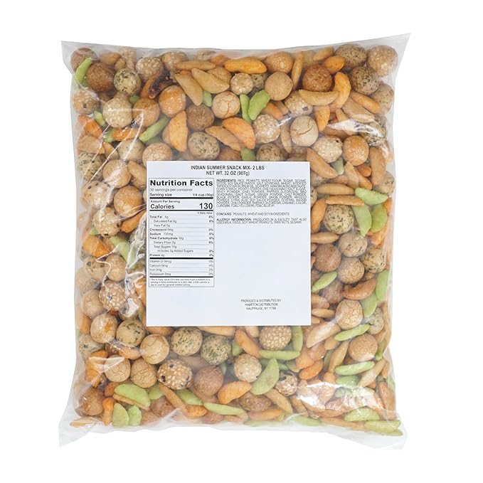 Indian Summer Oriental Rice Snack Mix, 2 Pound Bulk Bag, Hampton Distribution