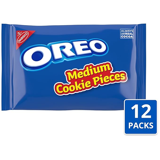 OREO Chocolate Sandwich Cookies Medium Cookie Pieces, 12 - 16 oz Bags