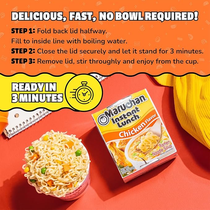 Maruchan Instant Lunch Chicken Flavor, 2.25 Ounce (Pack of 12) (4178990121)