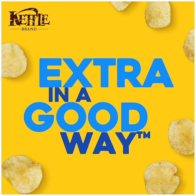 Kettle Brand Sea Salt and Vinegar Kettle Potato Chips, Gluten-Free, Non-GMO, 7.5 oz Bag (Pack of 12)