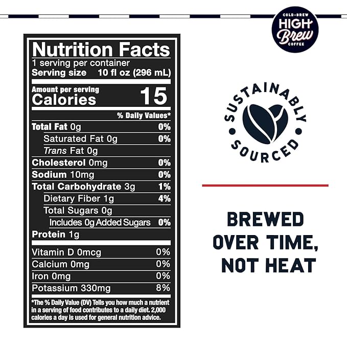 High Brew Coffee | Nitro Cold Brew Variety Pack | Sugar-Free, Dairy-Free, 200mg Natural Caffeine | Smooth Low-Acid Coffee Infused with Nitrogen, Ready-to-Drink | Caramel, Black & Sweet Cream Flavors | 10 oz Cans (Pack of 12)