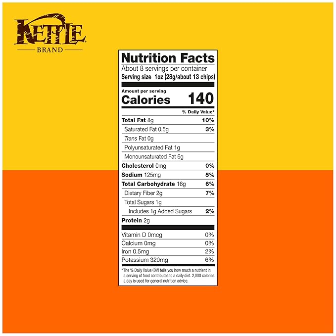 Kettle Brand Backyard Barbeque Kettle Potato Chips, Gluten-Free, Non-GMO, 7.5 oz Bag (Pack of 12)