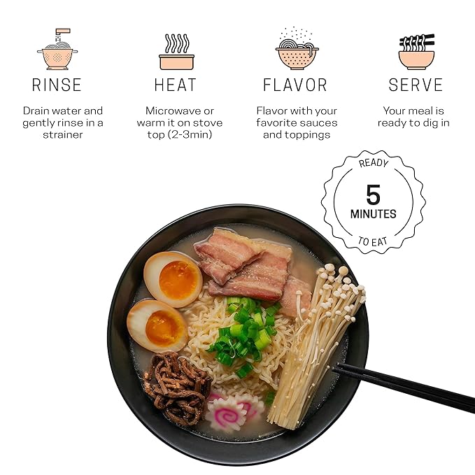 Well Lean Organic Konjac Shirataki Noodles, 12-Pack, Gluten-Free, Keto-Friendly, Low Carb, Low Calorie, 100% Plant-Based, 5 Cal, 2g Carbs