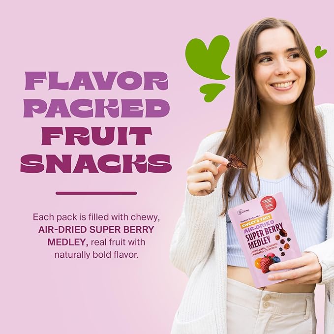 Whitney Jordan Naturals Air-Dried Super Berry Medley 16 oz, Pack of 2 - Dried Fruit Snack Made from Real Berries - Non-GMO, Gluten-Free, Vegan, Chewy Real Fruit for Clean Snacking
