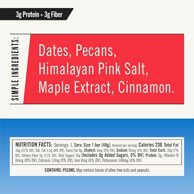 THUNDERBIRD ENERGETICA Texas Maple Pecan Bar 12 Count, 1.7 OZ