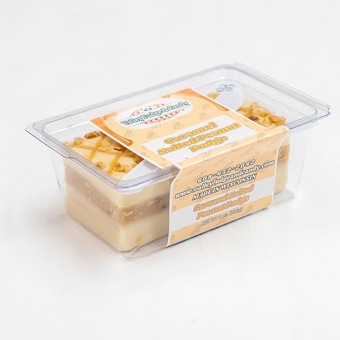 Valley Fudge, Caramel Salted Peanut, Fresh Artisan Fudge, Real Butter, Gourmet Candy, One Pound Package
