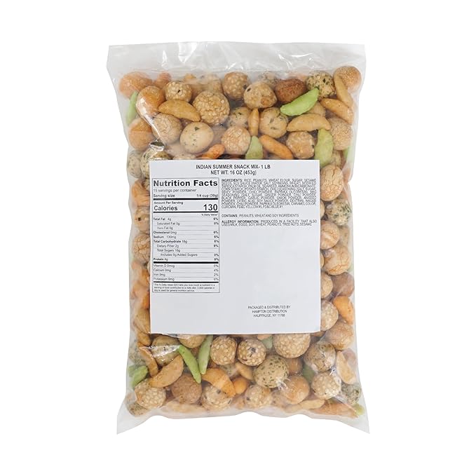 Indian Summer Oriental Rice Snack Mix,1 Pound Bulk Bag, Hampton Distribution