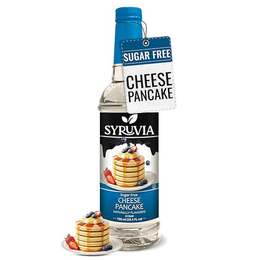 Syruvia Sugar Free Coffee Syrup, Cheese Pancake Flavored Syrup for Drinks, Lattes and Desserts – 25.4 fl oz