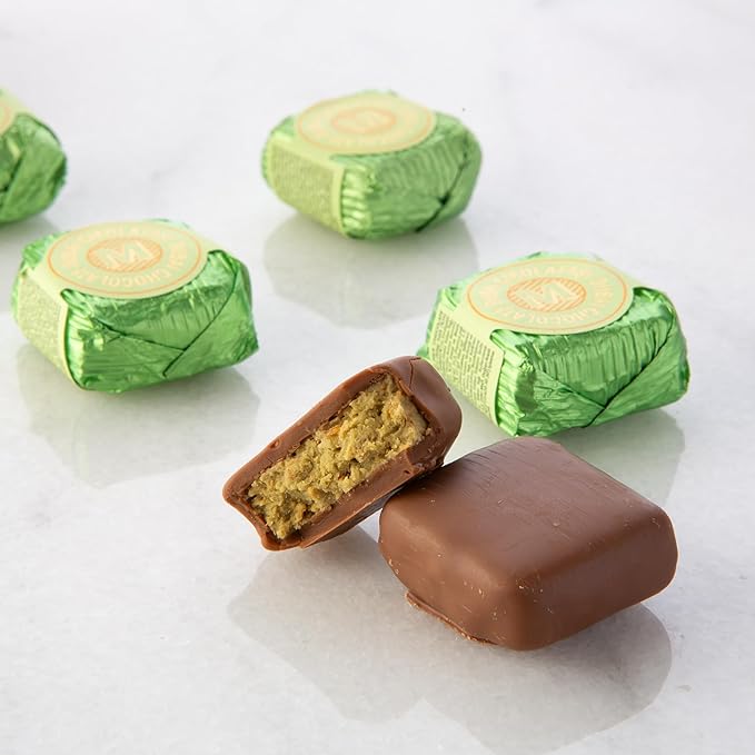 CARIANS One Bite Size Dubai Chocolate, 10 Pcs. Individually Wrapped Chocolate, Candy with Pistachio and Kataifi, Great for Gift Giving, Anniversary, Valentine's Day