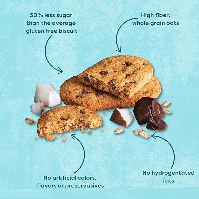 Nairn's Gluten Free Chocolate & Coconut Breakfast Biscuits, 5.64oz (Pack of 6)