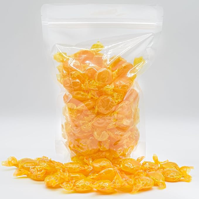 BUTTERSCOTCH Hard Candy Discs 5 lb – Bulk Bag, Individually Wrapped, Sweet Gourmet Candies, Old Fashioned