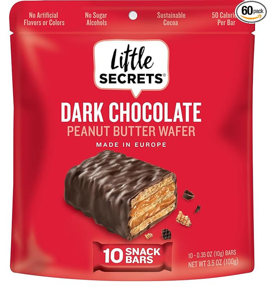 Little Secrets Dark Chocolate Peanut Butter Crispy Wafers || Made in Europe | Nothing Artificial & No Sugar Alcohols | Sustainable Cocoa (3.5 Ounce (Pack of 1))