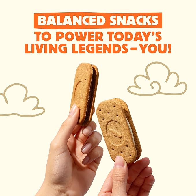 Olyra Vanilla Sandwich Breakfast Biscuits, Healthy Snacks for Adults and Kids, Low Sugar, High Fiber, Vegan Organic Cookies, with Ancient Greek Grains, USDA Certified Organic, Non GMO, 12 Packs