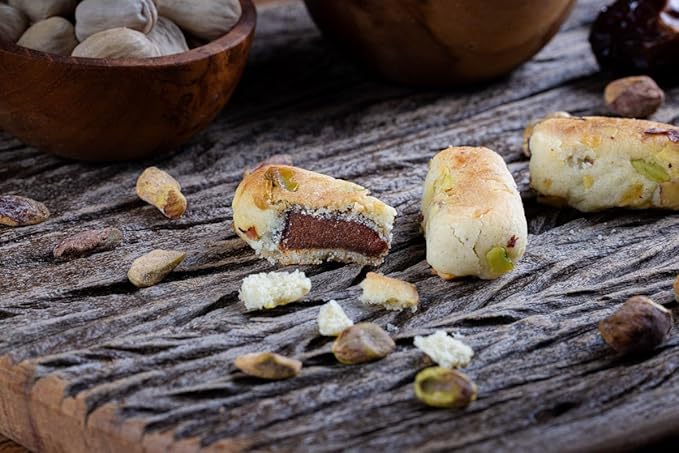 Snacklava Flavorful Variety Pack (24 Pieces) - 2 White Pistachio Kunafa (6 Pieces), 2 Pistachio Date Bites with Cardamom (10 Pieces), 2 Cashew Bird's Nest (8 Pieces) - No Artificial Ingredients, Colors or Preservatives