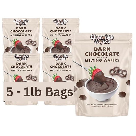 Chocolate Works Melting Chocolate Parent (1.0 lb (Pack of 5), Dark Chocolate)