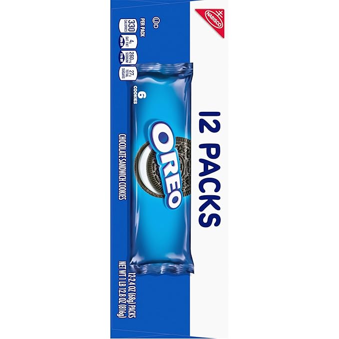OREO Chocolate Sandwich Cookies, 48 Snack Packs (6 Cookies Per Pack, 4 Boxes)