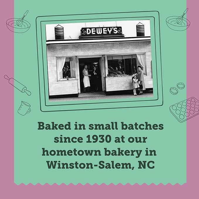 Dewey's Bakery Meyer Lemon Moravian Style Cookie Thins, Bakery Fresh with Real Simple Ingredients, Low Calorie Snack, No Artificial Flavors, Synthetic Colors or Preservatives, 9oz (Pack of 3)
