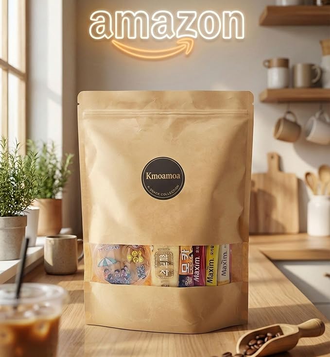 Korean Instant Coffee MIx Variety 30 Sticks With 3 Handmade Dalgona candies, 6 Rice snacks! 5 Different Flavors (6 Pack of Each / Maxim Original, Mocha Gold Mild, White Gold, Rosebud Mocha, Original Coffee Mix)