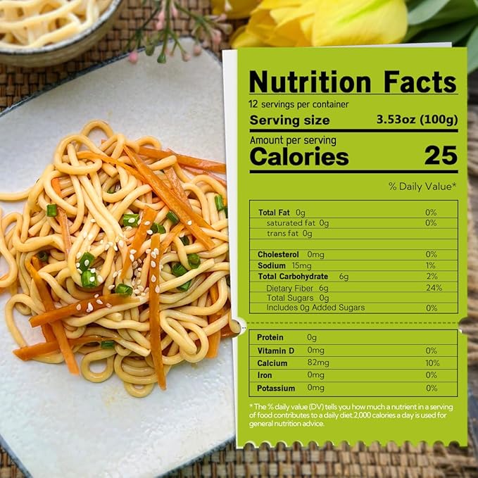 MOKI Since 2005 Konjac Shirataki Noodles with Oat Fiber, Gluten-Free, Keto&Paleo-Friendly, Vegan, Low Carb,Low Calorie Shirataki Pasta, Oat Flavor Spaghetti from Thailand (12 Packs, DWT. 3.53 oz Each)