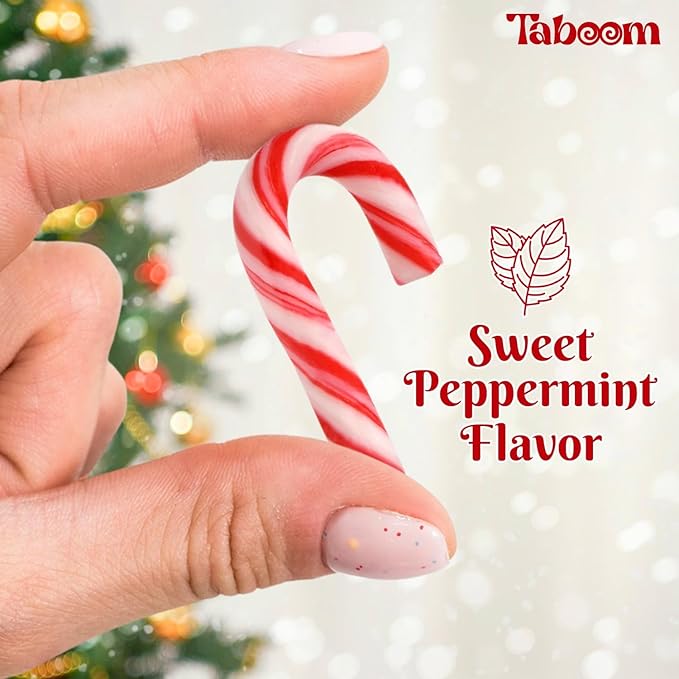 Mini Candy Cane Individually Wrapped 100 Pack - Dye-Free Small Peppermint Candy Canes Red & White Christmas Candy For Holiday Gifts, Stocking Fillers, Party Favors & Decorations