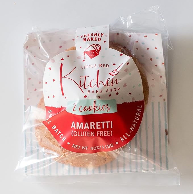 Fresh Baked Amaretti Cookies - 1 dozen - Gourmet Gift Box – Gifts For Men & Women – Soft Cookies - Little Red Kitchen Bake Shop