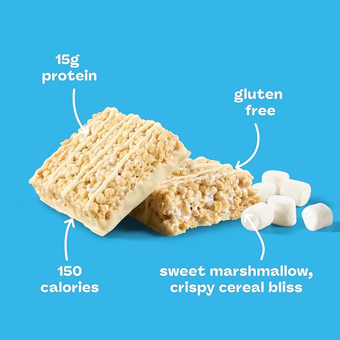 Think! High Protein Crispy Squares Marshmallow Crunch Treat (10 Pack)