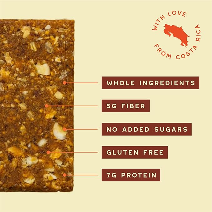 PEJI BAR Superfood Energy Bars | Choco Nana Banana Chocolate Flavor | Gluten Free, 7g Protein, Fiber, Whole Ingredients, No Sugar Added | Adventure Ready Snack, 12 Count