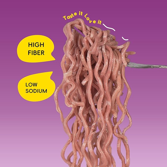 SUNGIVEN Organic Ramen Noodles Purple Sweet Potato Healthy Low Sodium Ready in 3 Minutes Non-Fried Instant No Additives or Preservatives 2.47 OZ (Pack of 10)
