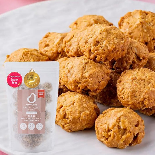 ［AMAGURA］Japanese Amazake Oatmeal Cookies 7oz | Japanese superfood, Natural Healthy Cookies, Probiotics, Gut Health, Gluten Free, Sugar Free, Alcohol Free,diet cookie,Rich Nutrients and Fiber (Plain)