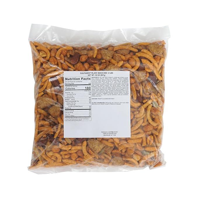 Southwest Blaze Snack Mix, 2 Pound Bulk Bag, Hampton Distribution