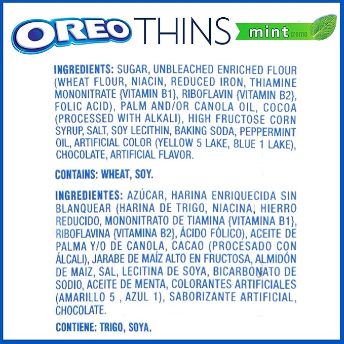 Oreo (ORMT9) Thins Flavored Creme and Thins Original Chocolate Sandwich Cookies Variety Pack, Oz Mint 39.3 Ounce